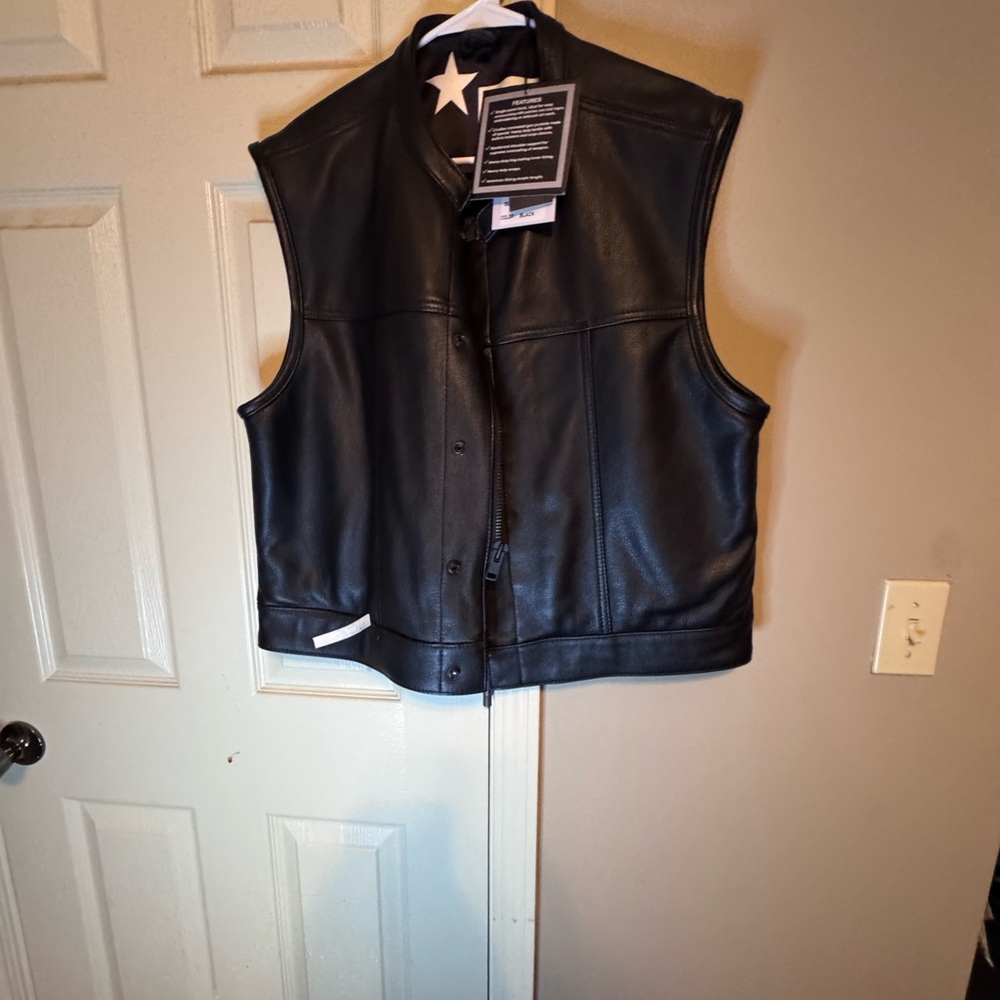 Black Leather Vest